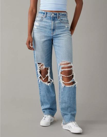 Strigid Ripped Highest Waist Baggy Straight Jean