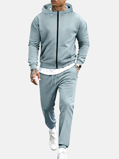 🔥Men's Tracksuits 2 Piece Outfits Long Sleeve Full Zip Hoodie and Sweatpants Jogging