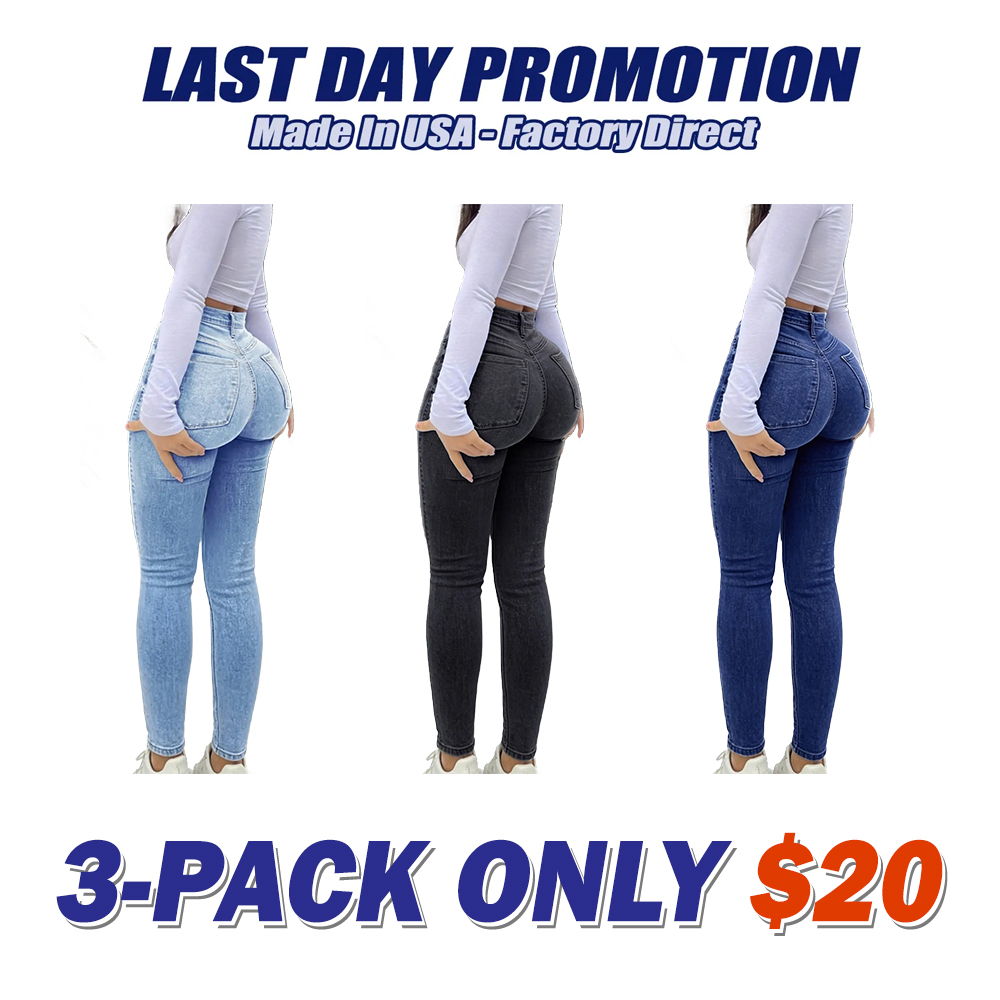 Women's Elegant High Waist Long Skinny Jeans Denim Pant