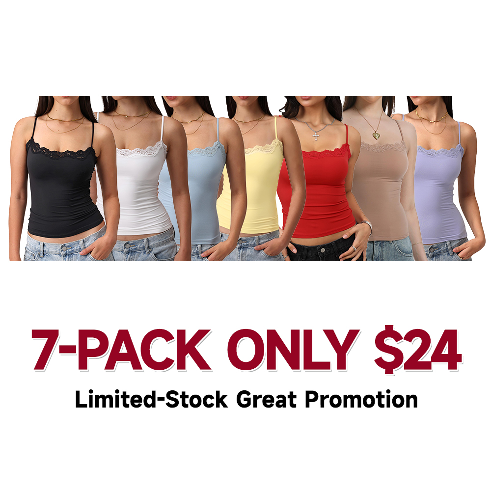 Women's Padded Lace Cami Top Double Lined Sexy Tank Top