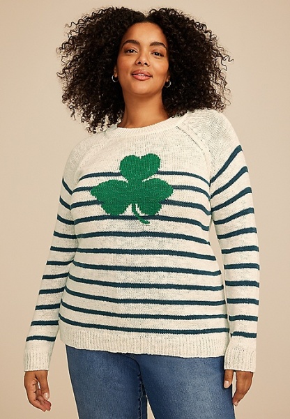 Shamrock Striped Sweater