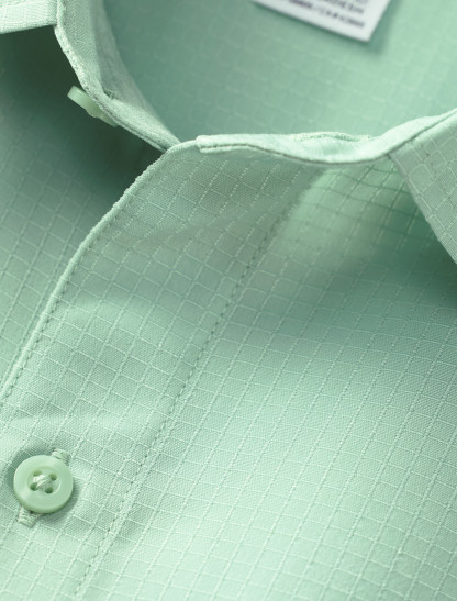 Microfiber Comfort Grid Sport Shirt