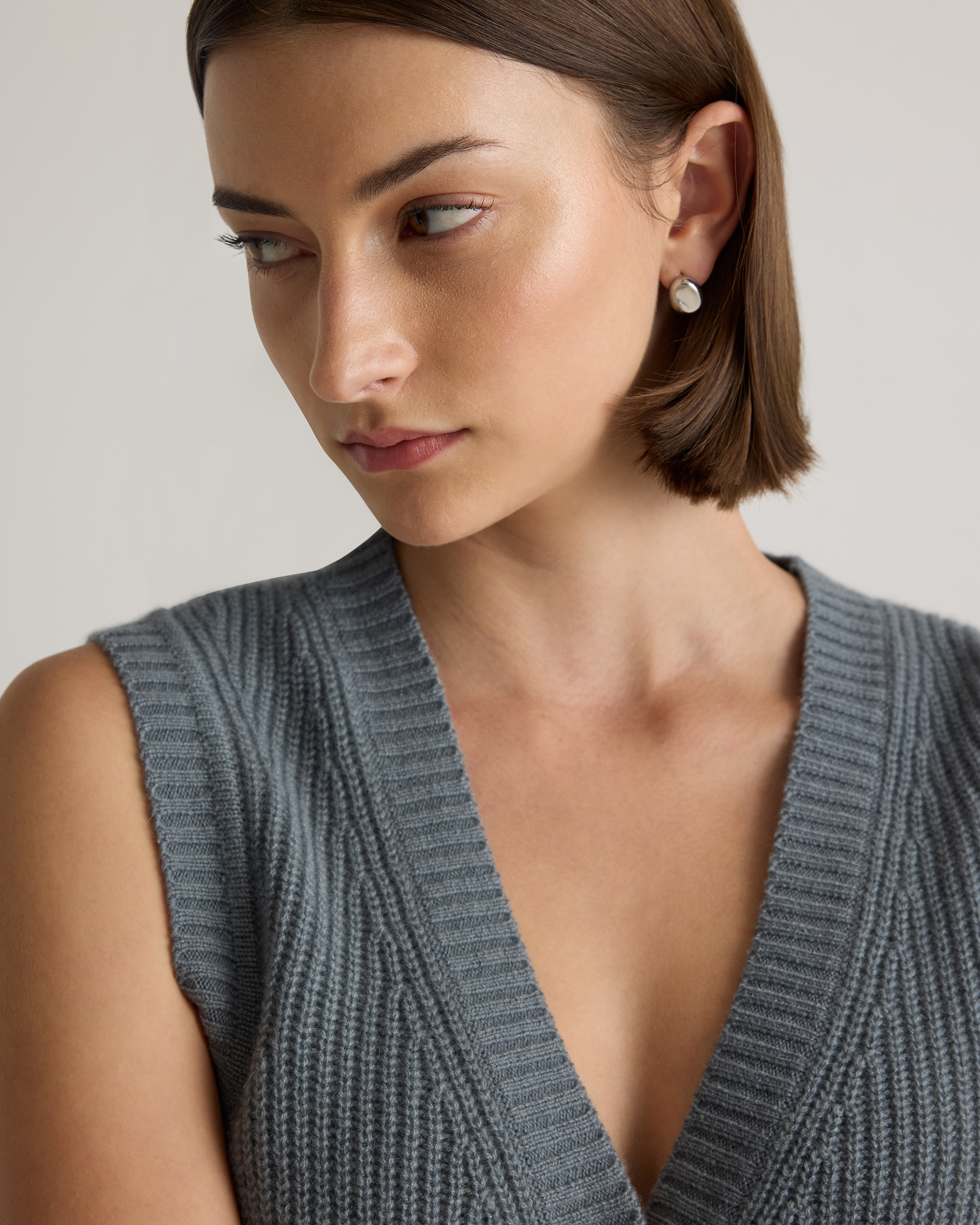 Mongolian Cashmere Fisherman Sweater Vest