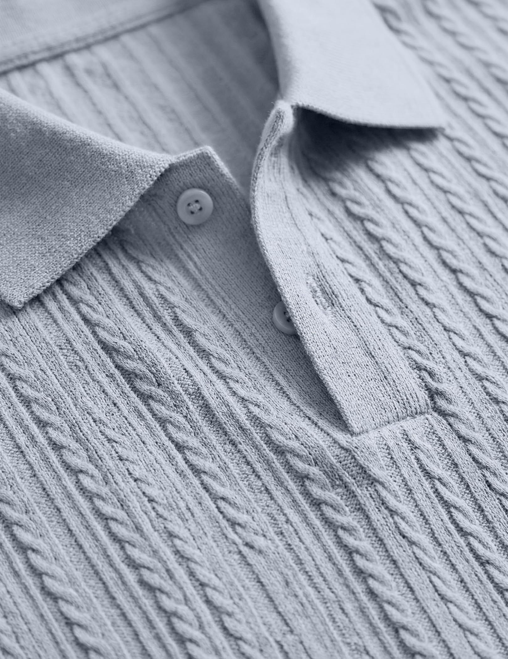 Men's 2-Piece Jacquard Knit Lounge Sets Short Sleeve Polo Shirt & Short Set