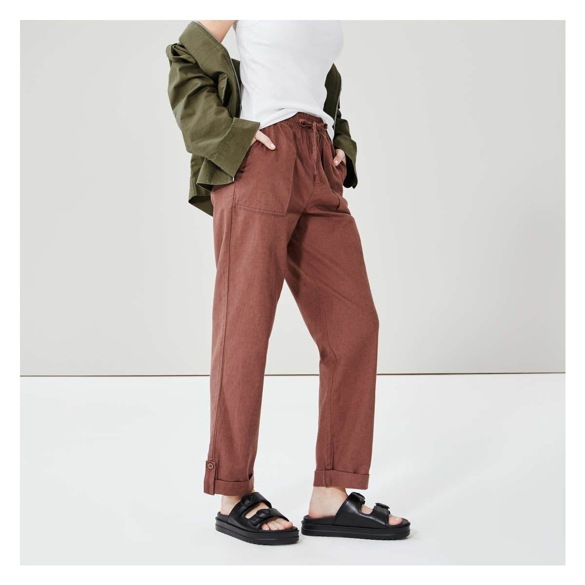 Linen-Blend Pant