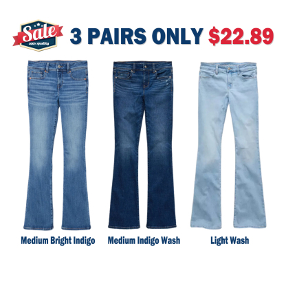 Women's 6-Pack Low-Rise Kick Bootcut Jean