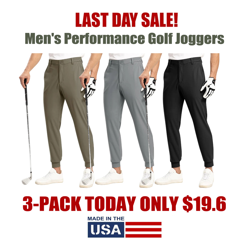 Men's 4-way Stretch Dry Fit Slim Fit Performance Golf Jogger Pant