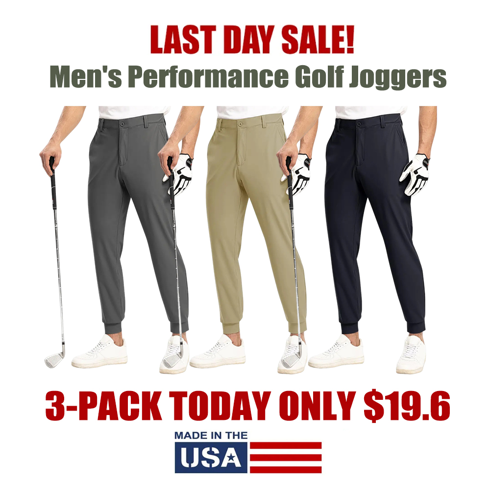 Men's 4-way Stretch Dry Fit Slim Fit Performance Golf Jogger Pant