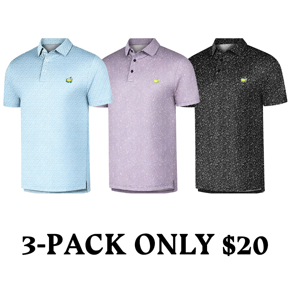 Men's Short Sleeve Moisture Wicking Embroidered Golf Polo Shirt 
