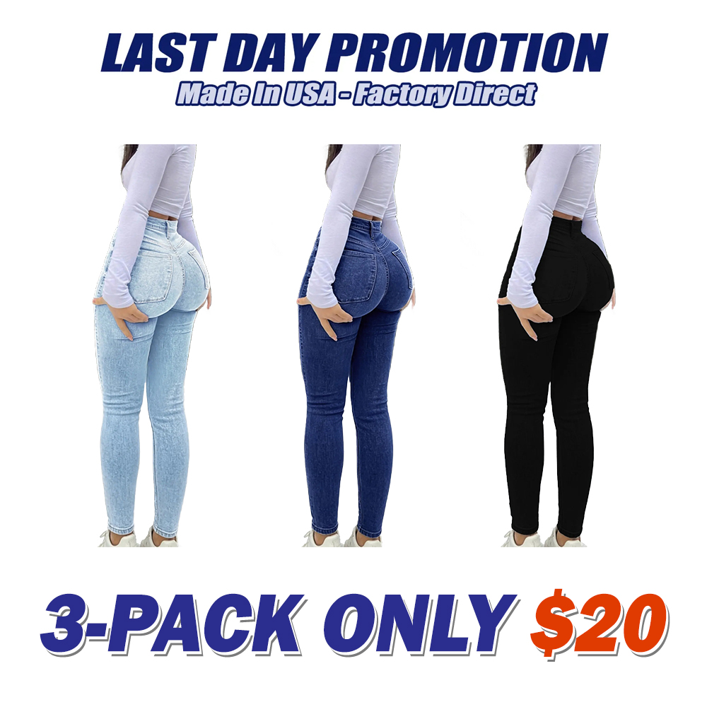 Women's Elegant High Waist Long Skinny Jeans Denim Pant