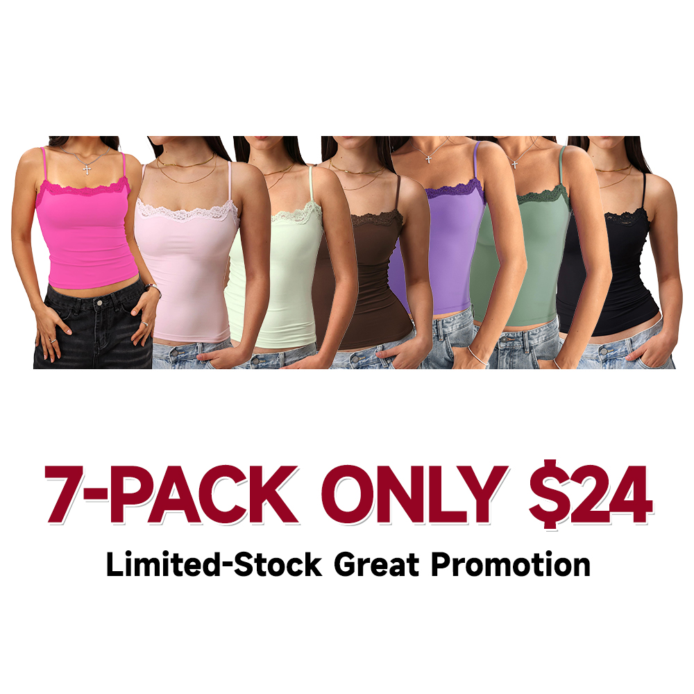 Women's Padded Lace Cami Top Double Lined Sexy Tank Top