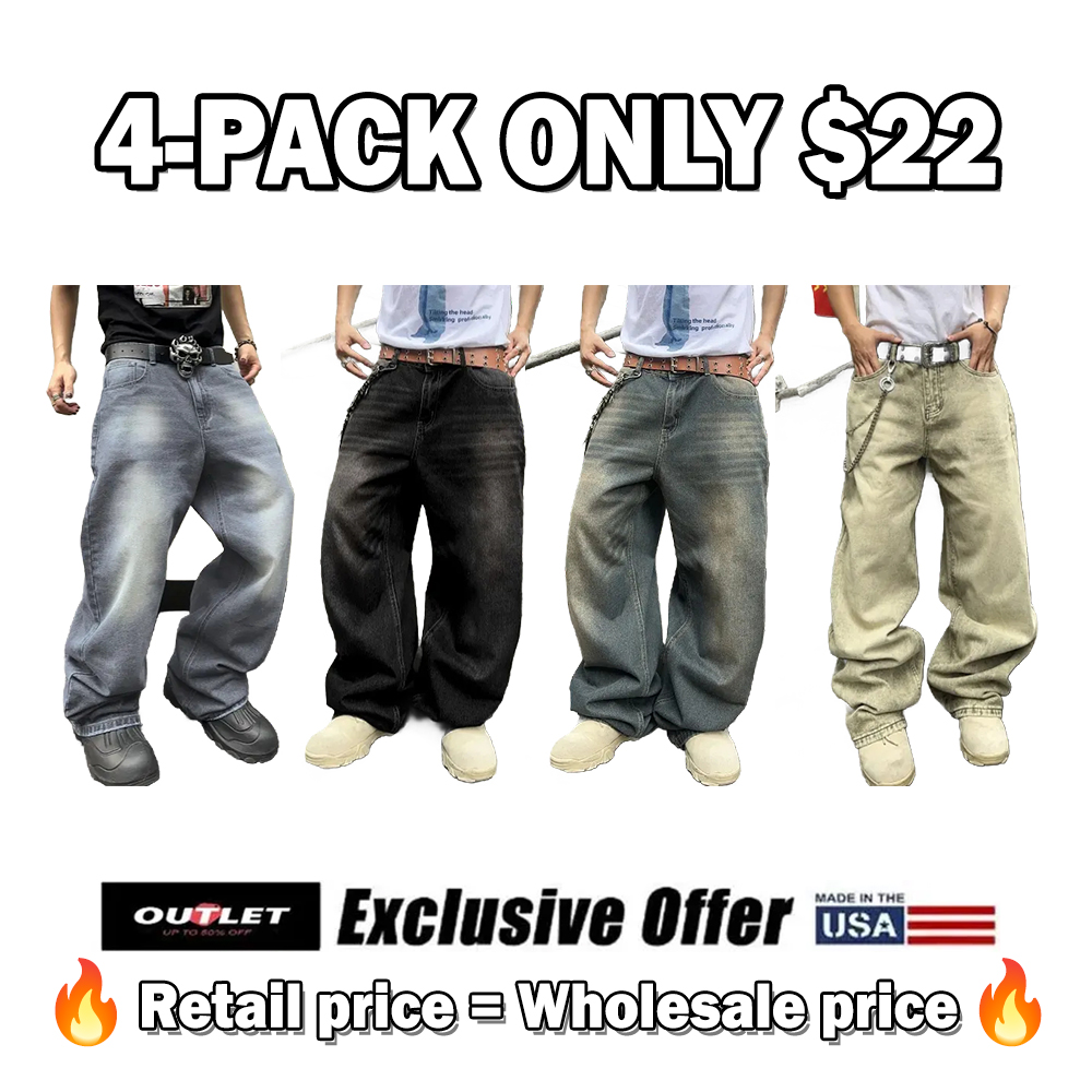 Men's Vintage Baggy Jean Wide Leg Denim Pant
