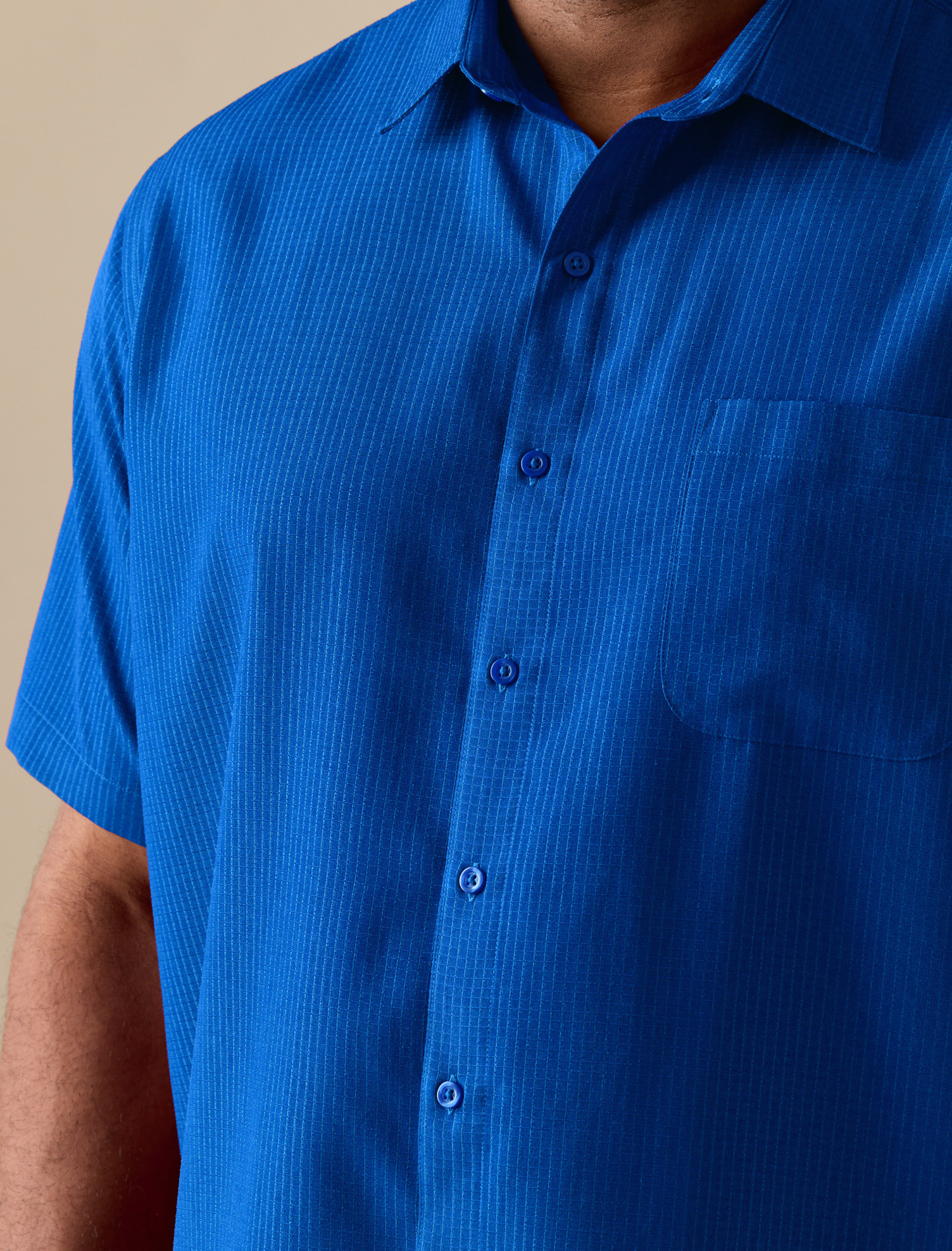 Microfiber Comfort Grid Sport Shirt