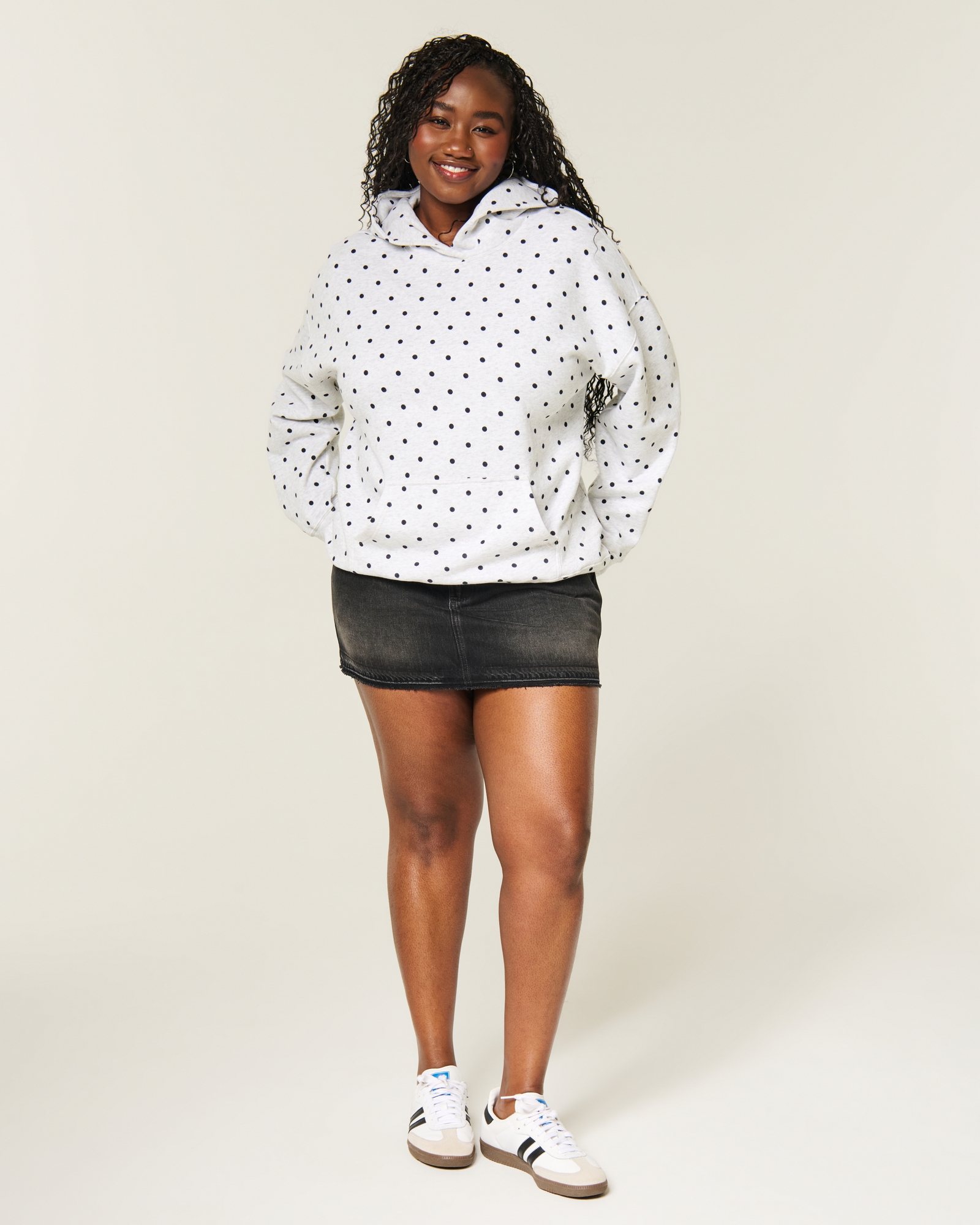  Feel Good Oversized Dot Hoodie