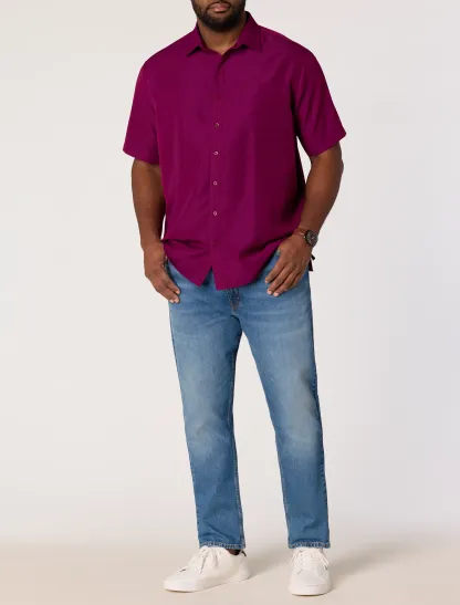 Microfiber Comfort Grid Sport Shirt