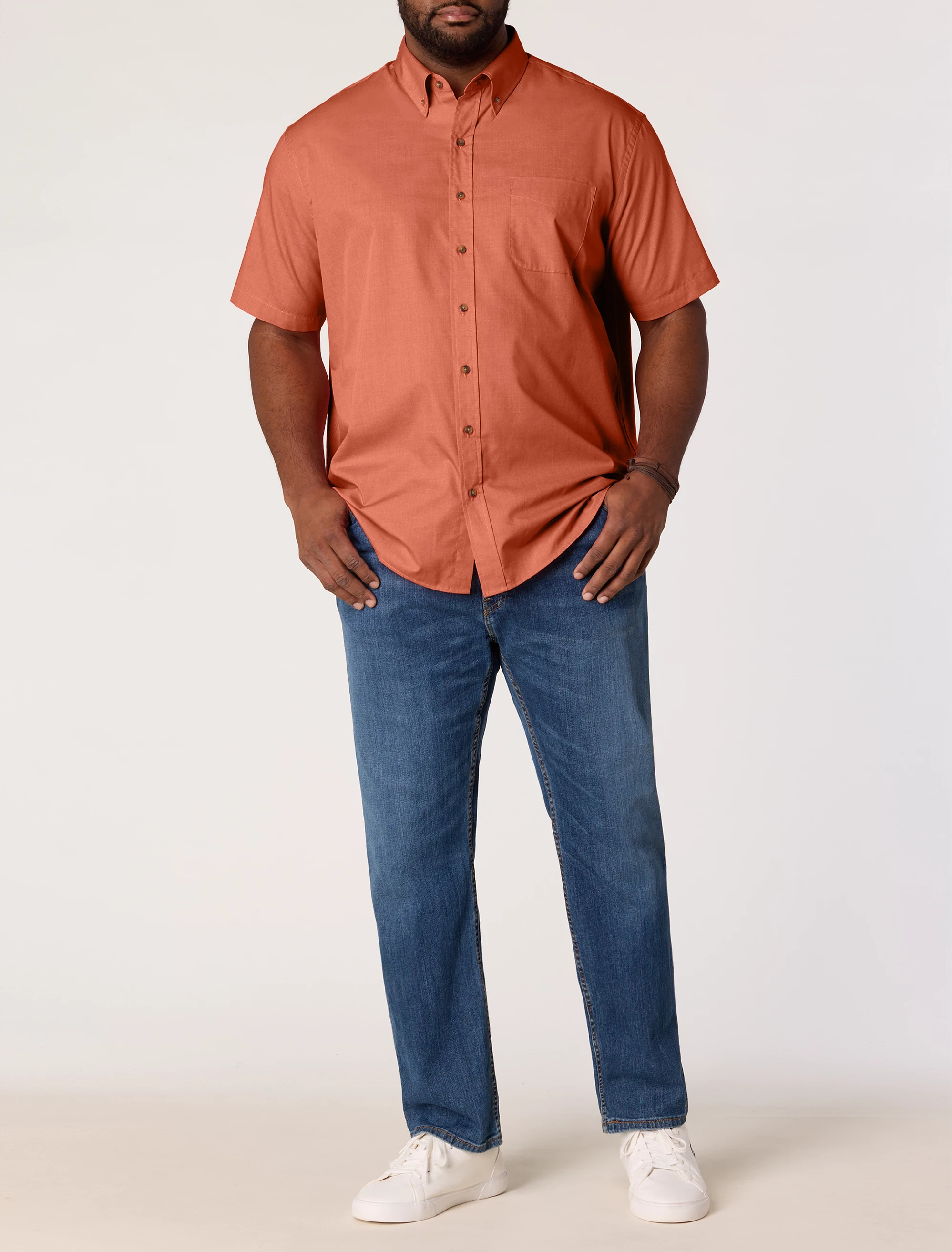 Easy-Care Solid Sport Shirt