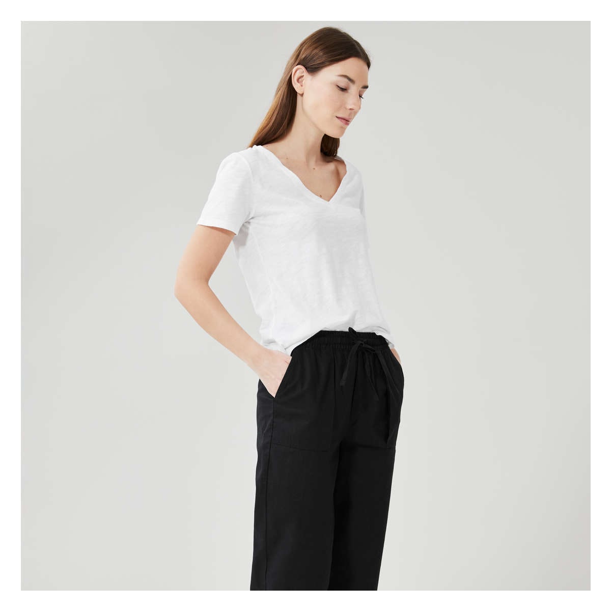 Linen-Blend Pant