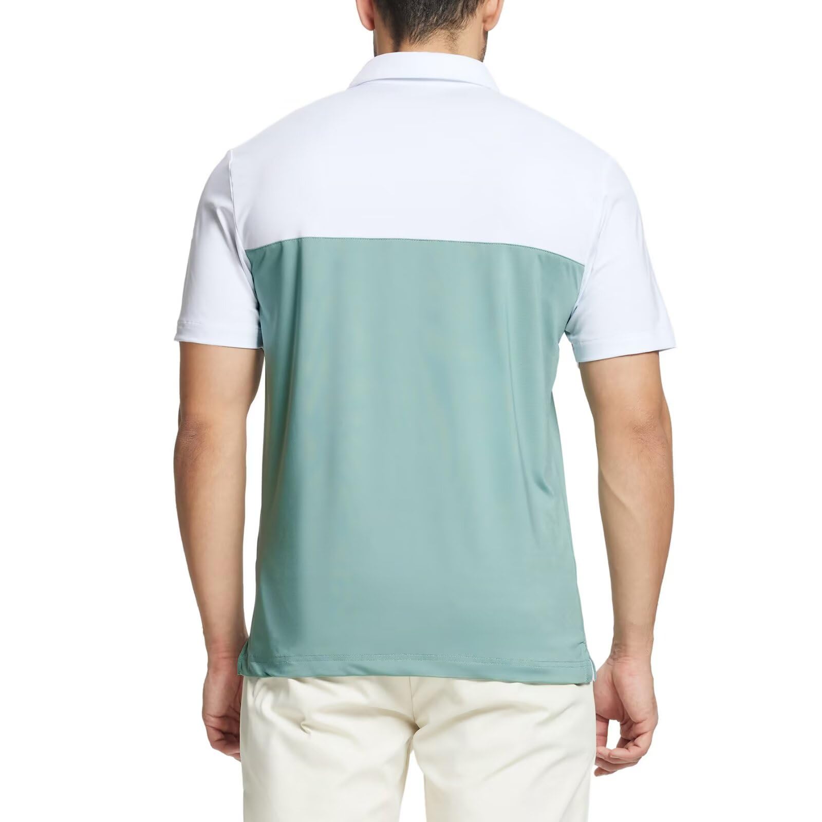 Men's Polo Shirts Dry Fit Performance Color Block Shirt