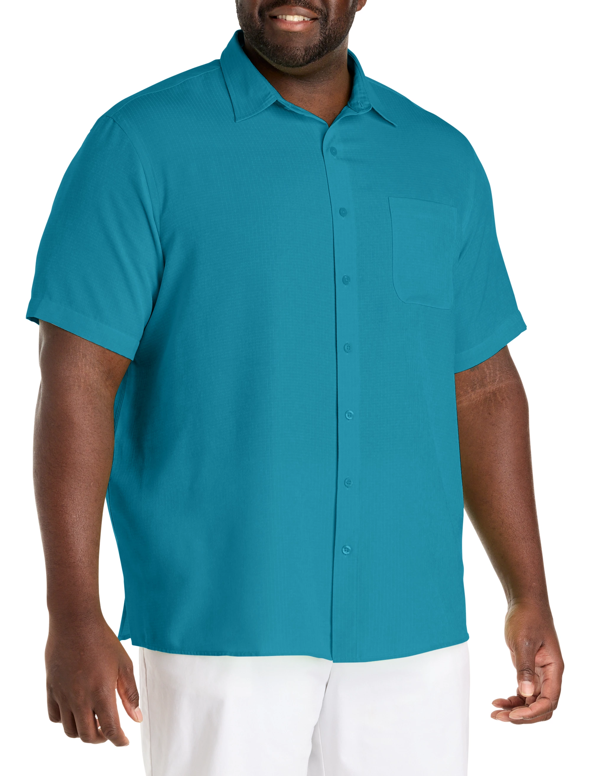 Microfiber Comfort Grid Sport Shirt