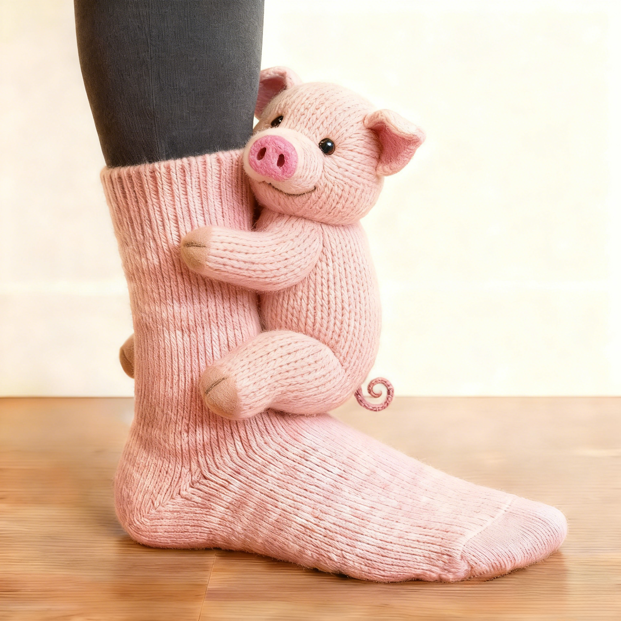 3D Sweet Pig Socks - Pink 