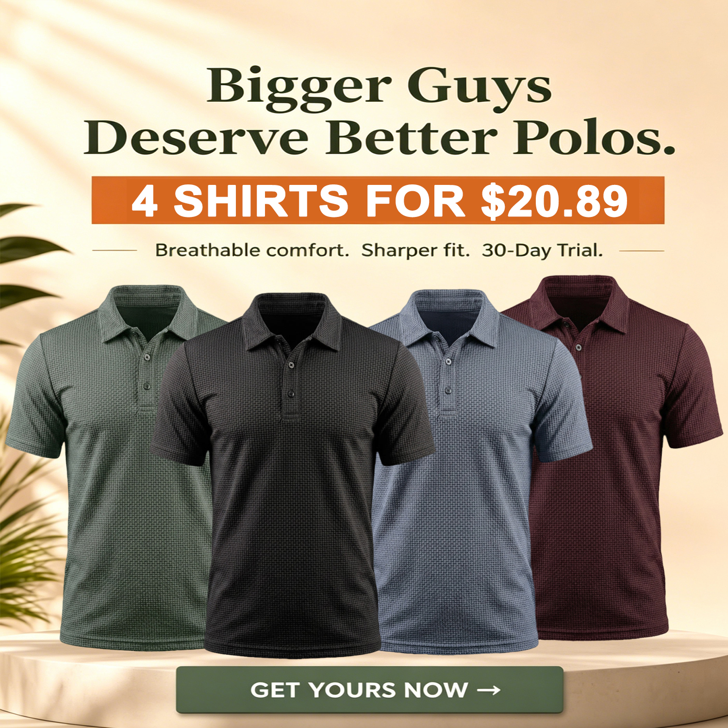 Men's Short Sleeve Ultra Comfortable Polo Shirt S-5XL