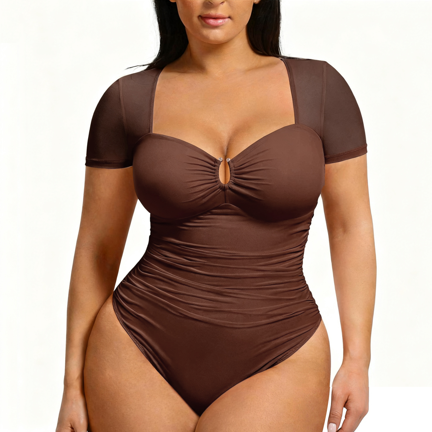 Women's Ultra-Fine Mesh Classic Thong Bodysuit