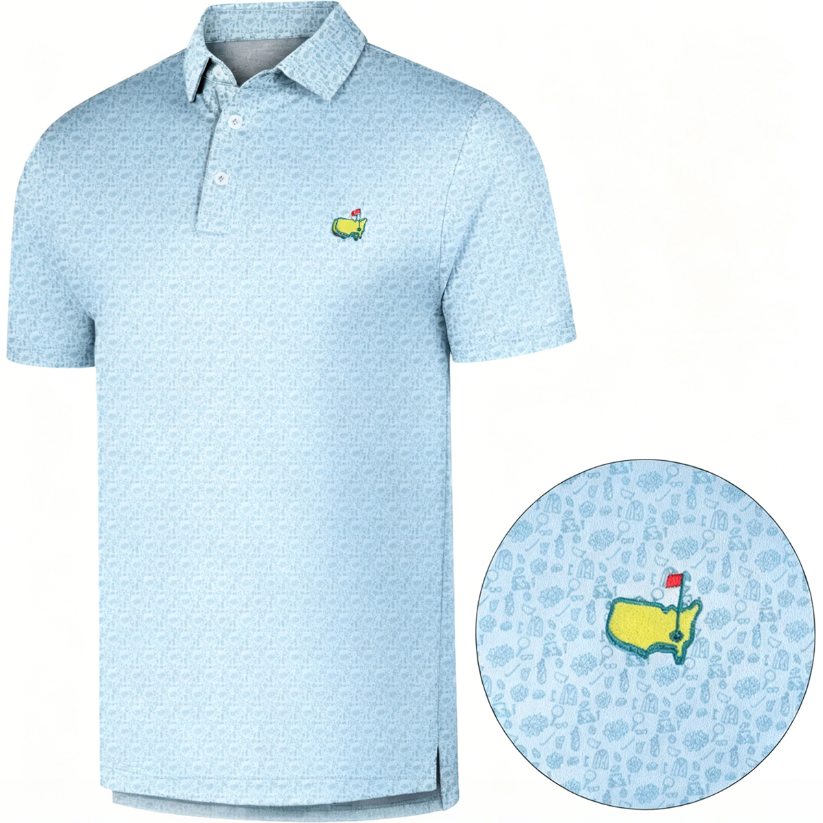 Men's Short Sleeve Moisture Wicking Embroidered Golf Polo Shirt 
