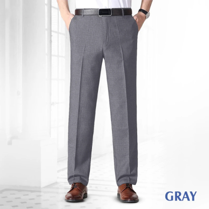 Men’s Pleated Ice Silk High-Waist Comfort Pants