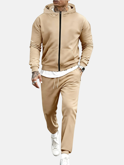 🔥Men's Tracksuits 2 Piece Outfits Long Sleeve Full Zip Hoodie and Sweatpants Jogging