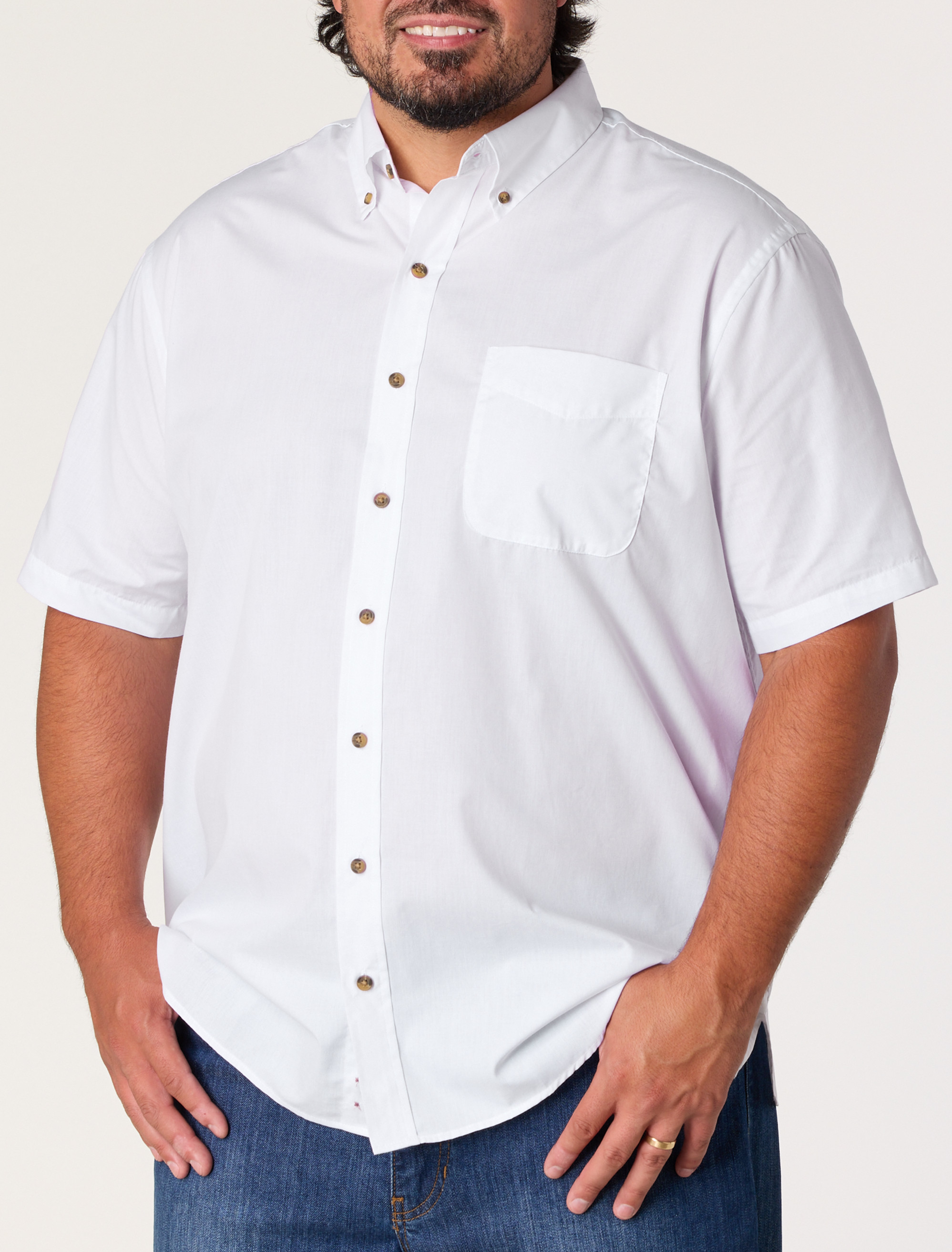 Easy-Care Solid Sport Shirt