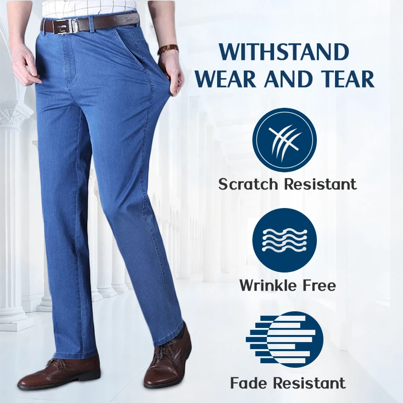 🔥Clearance sale, limited stock !🔥Men's Classic Straight Fit Stretch Jeans
