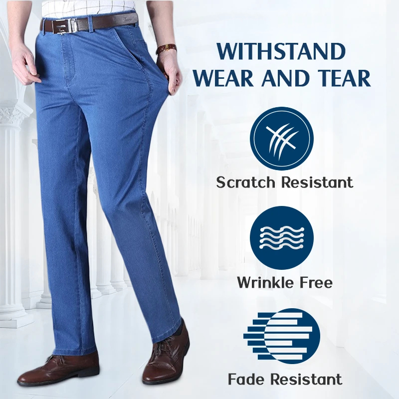 🔥Clearance sale, limited stock !🔥Men's Classic Straight Fit Stretch Jeans