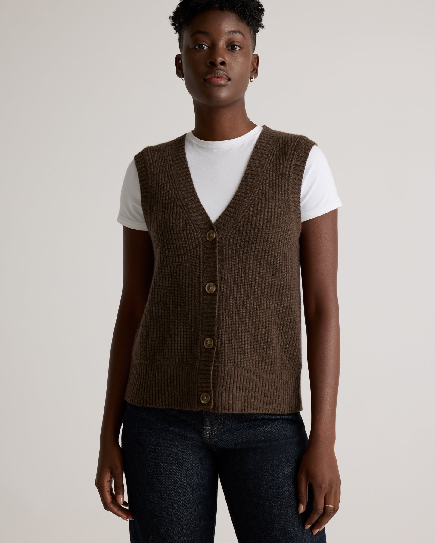Mongolian Cashmere Fisherman Sweater Vest