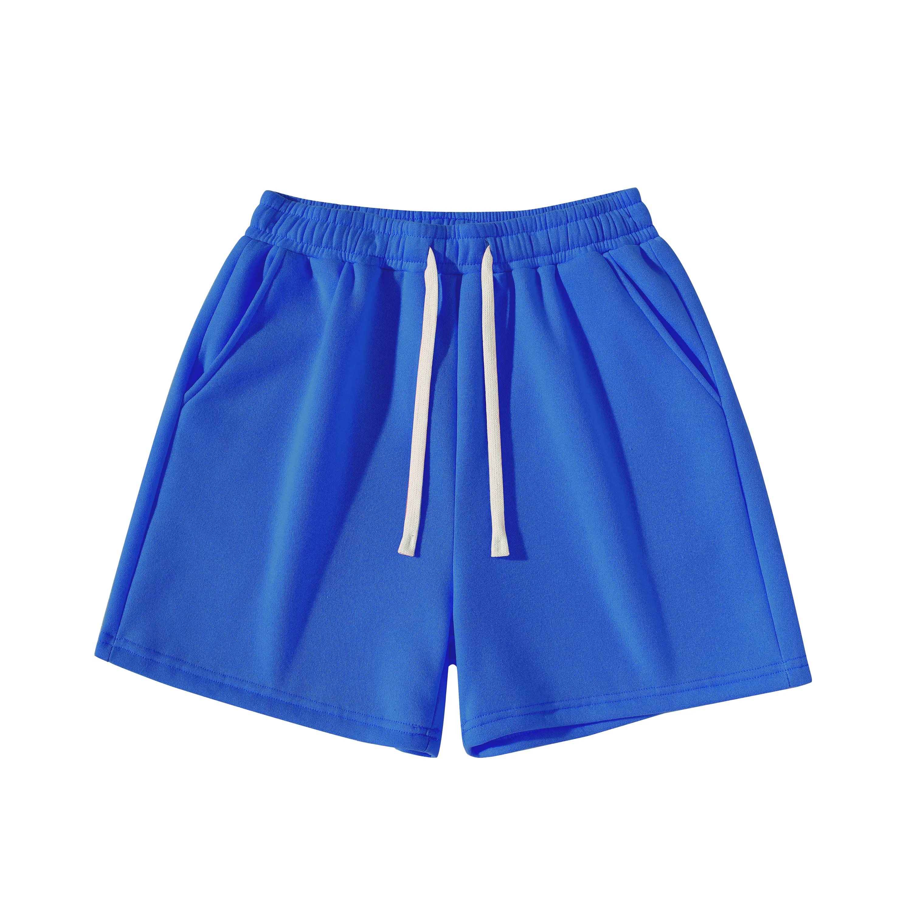 Men's Plain Drawstring Waist Sweat Short Unisex Sport Short