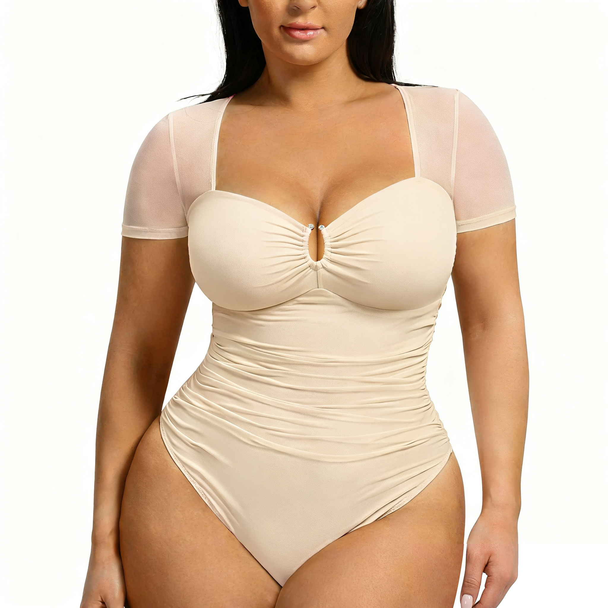 Women's Ultra-Fine Mesh Classic Thong Bodysuit