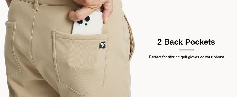 M MAELREG Men’s Golf Fleece Pants Warm Windproof Stretch Casual Outdoor Trousers Daily Wear 30"/32"/34"