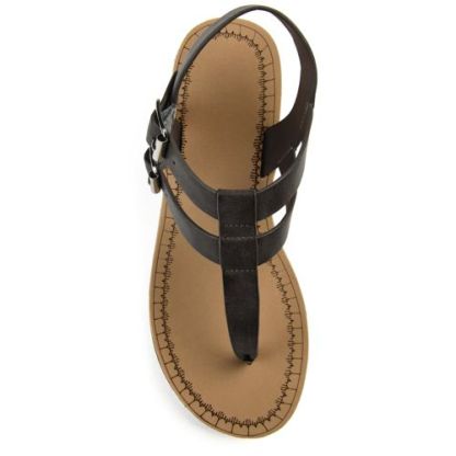 Journee Women's Bianca Comfort T-Strap Wedge Sandals