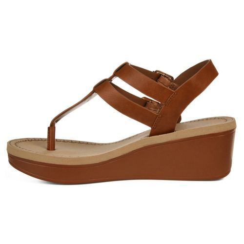 Journee Women's Bianca Comfort T-Strap Wedge Sandals