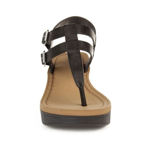 Journee Women's Bianca Comfort T-Strap Wedge Sandals