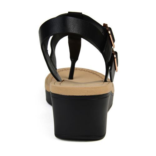 Journee Women's Bianca Comfort T-Strap Wedge Sandals