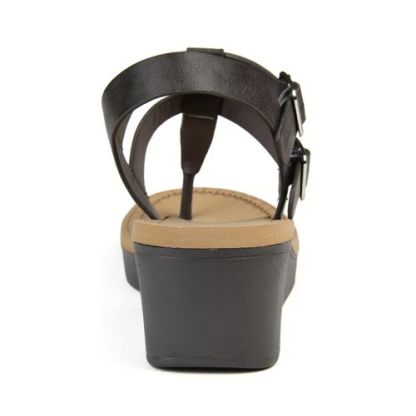 Journee Women's Bianca Comfort T-Strap Wedge Sandals