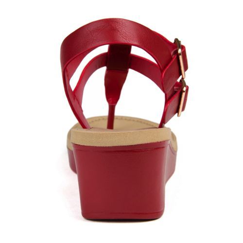 Journee Women's Bianca Comfort T-Strap Wedge Sandals