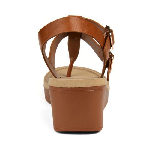 Journee Women's Bianca Comfort T-Strap Wedge Sandals