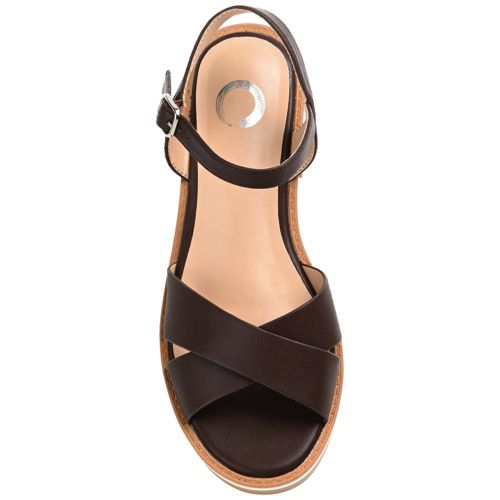 Journee Women's Hilaree Criss Cross Ankle Strap Sandals