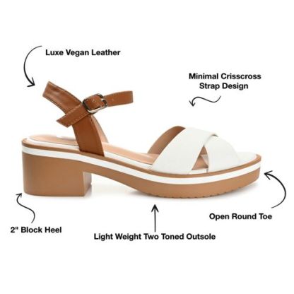 Journee Women's Hilaree Criss Cross Ankle Strap Sandals