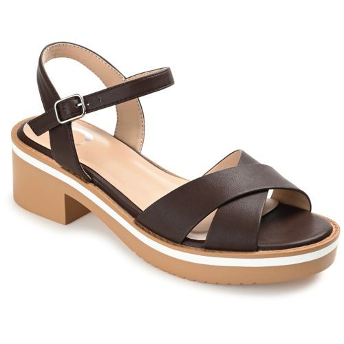 Journee Women's Hilaree Criss Cross Ankle Strap Sandals