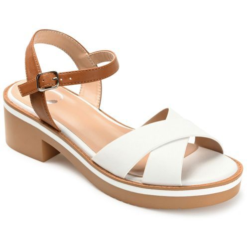 Journee Women's Hilaree Criss Cross Ankle Strap Sandals