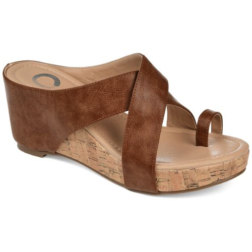 Journee Women's Rayna Criss Cross Wedge Sandals