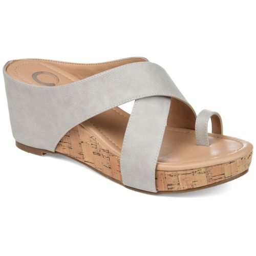 Journee Women's Rayna Criss Cross Wedge Sandals
