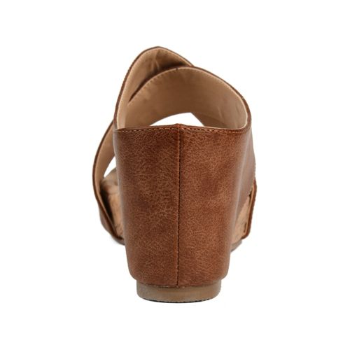 Journee Women's Rayna Criss Cross Wedge Sandals